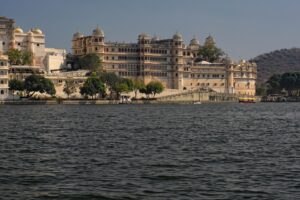 The attractive city of Udaipur, which is surrounded by the lush Aravalli Mountains